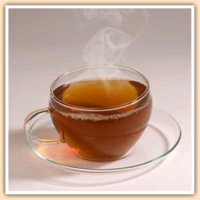 Schwarzer Tee - Rhabarber/Sahne Tasse